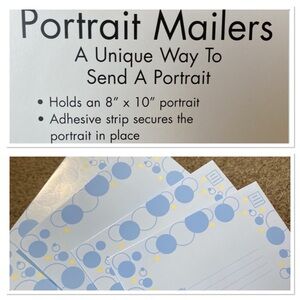 Portrait Mailers holds 8 x 10s Pack of 4 Blue NEW